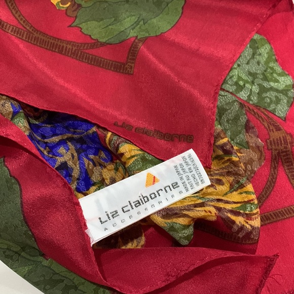 💗Vintage Liz Claiborne Silk Scarf - Picture 2 of 4